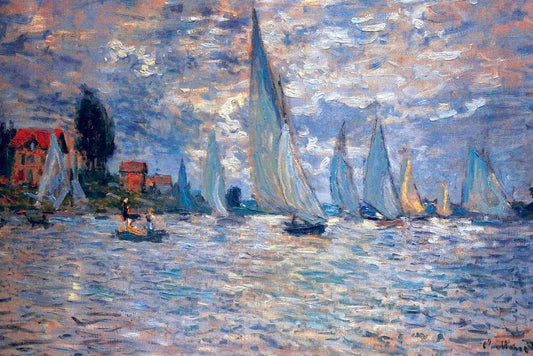 Claude Monet "Les Barques" | Impressionist Painting | Classic Art Reproduction Poster - Graphic & Art Poster