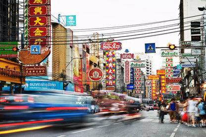 Bustling Street in Chinatown Bangkok | Thailand Photography | Urban Travel Poster - Photography Poster