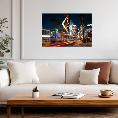 Downtown Las Vegas Neon Signs Photo | Fremont Street Experience | City Nightscape Poster - Photography Poster