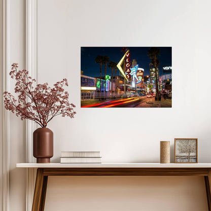 Downtown Las Vegas Neon Signs Photo | Fremont Street Experience | City Nightscape Poster - Photography Poster