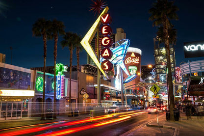 Downtown Las Vegas Neon Signs Photo | Fremont Street Experience | City Nightscape Poster - Photography Poster