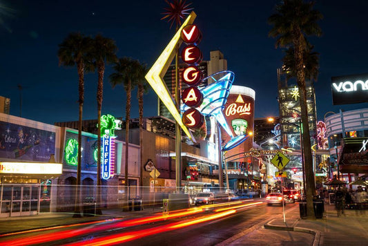 Downtown Las Vegas Neon Signs Photo | Fremont Street Experience | City Nightscape Poster - Photography Poster