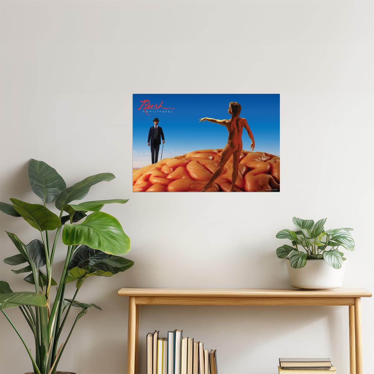 Rush Hemispheres Album Cover | Prog Rock Poster | Sci-Fi Wall Art