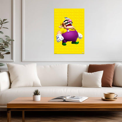 Super Mario Wario Laughing | Nintendo Character Poster | Retro Gaming Wall Art - Video Games Poster
