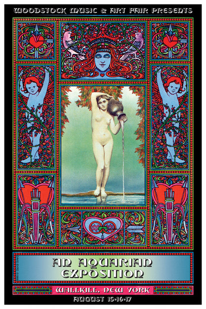 Woodstock 1969 Music Festival | An Aquarian Exposition Poster | Vintage Concert Wall Art - Music Poster