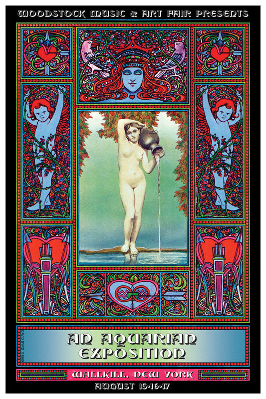 Woodstock 1969 Music Festival | An Aquarian Exposition Poster | Vintage Concert Wall Art - Music Poster