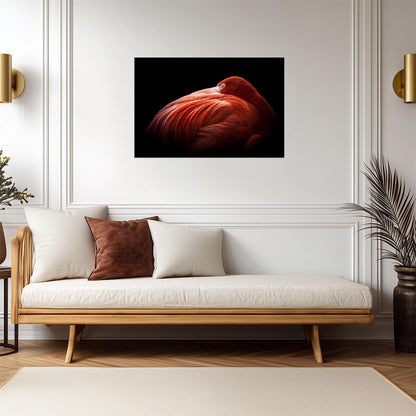 Pink Flamingo Portrait | Wildlife Photography Print | Tropical Bird Poster - Photography Poster