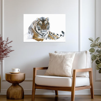 Siberian Tiger in the Snow | Wildlife Photography Print | Animal Wall Art Poster - Photography Poster
