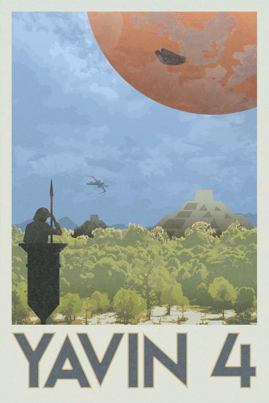 Star Wars Yavin 4 Rebel Base | Fantasy Travel Poster - Movies & TV Poster