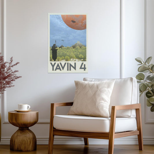 Star Wars Yavin 4 Rebel Base | Fantasy Travel Poster - Movies & TV Poster