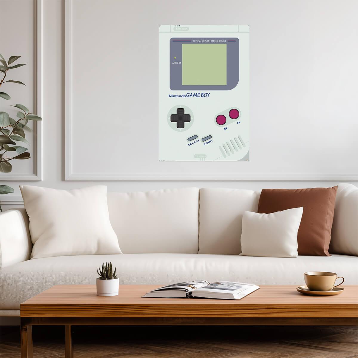 Game Boy | Retro Gaming Poster | 90s Handheld Console Art