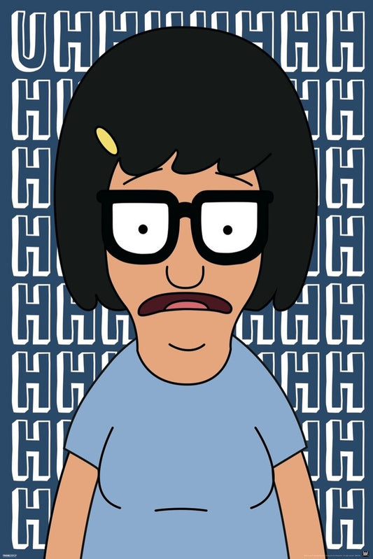 Bob's Burgers Tina Belcher Portrait | Uhhh Background Pattern | Animated TV Show Poster - Movies & TV Poster