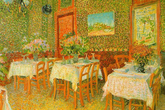 Vincent Van Gogh "Interior of a Restaurant" | Post-Impressionist Art | Classic Painting Poster - Graphic & Art Poster