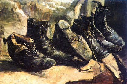 Vincent Van Gogh "Three Pairs of Shoes" | Post-Impressionist Art | Classic Painting Poster - Graphic & Art Poster