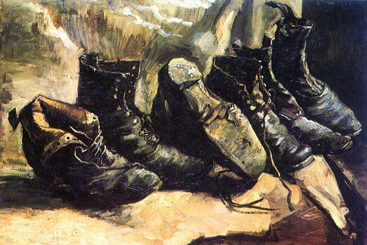 Vincent Van Gogh "Three Pairs of Shoes" | Post-Impressionist Art | Classic Painting Poster - Graphic & Art Poster