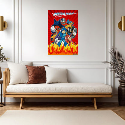 Mega Man Fire Storm | Video Game Poster | Classic Gaming Wall Art