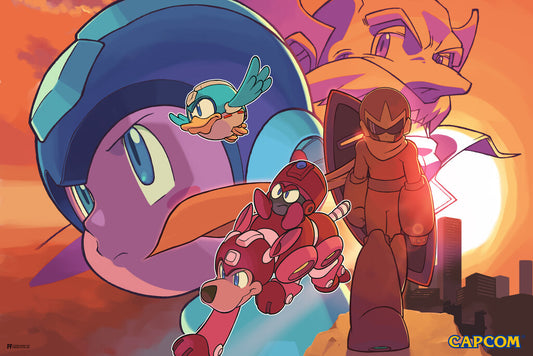 Mega Man Classic Pose | Art Print | Retro Gaming Wall Art