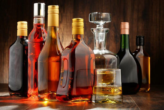Whiskey Decanters Poster | Bar Photography | Man Cave Wall Art