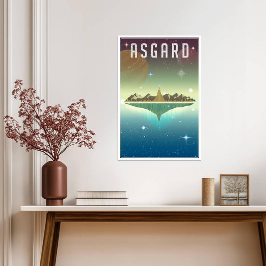 Asgard Realm of the Gods | Comics Fantasy Travel Poster | Thor Wall Art - Movies & TV Poster