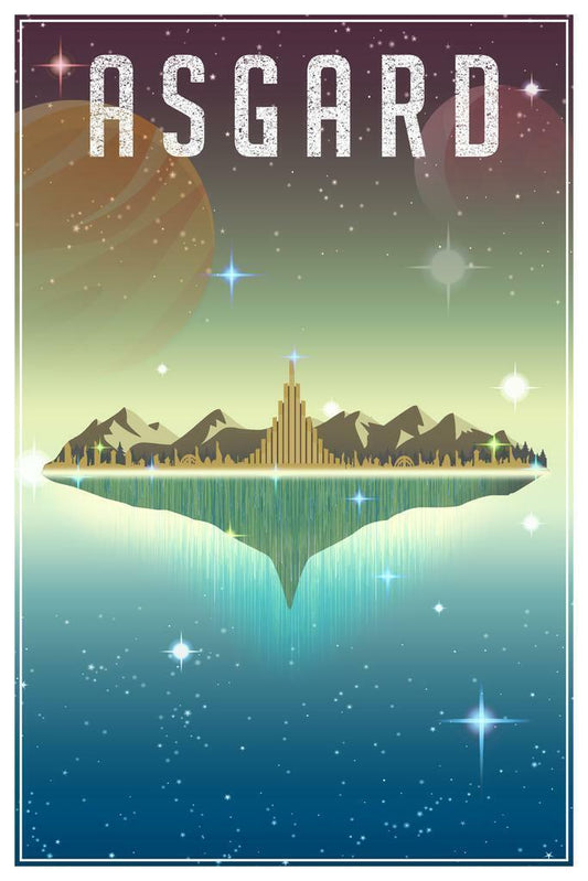 Asgard Realm of the Gods | Comics Fantasy Travel Poster | Thor Wall Art - Movies & TV Poster