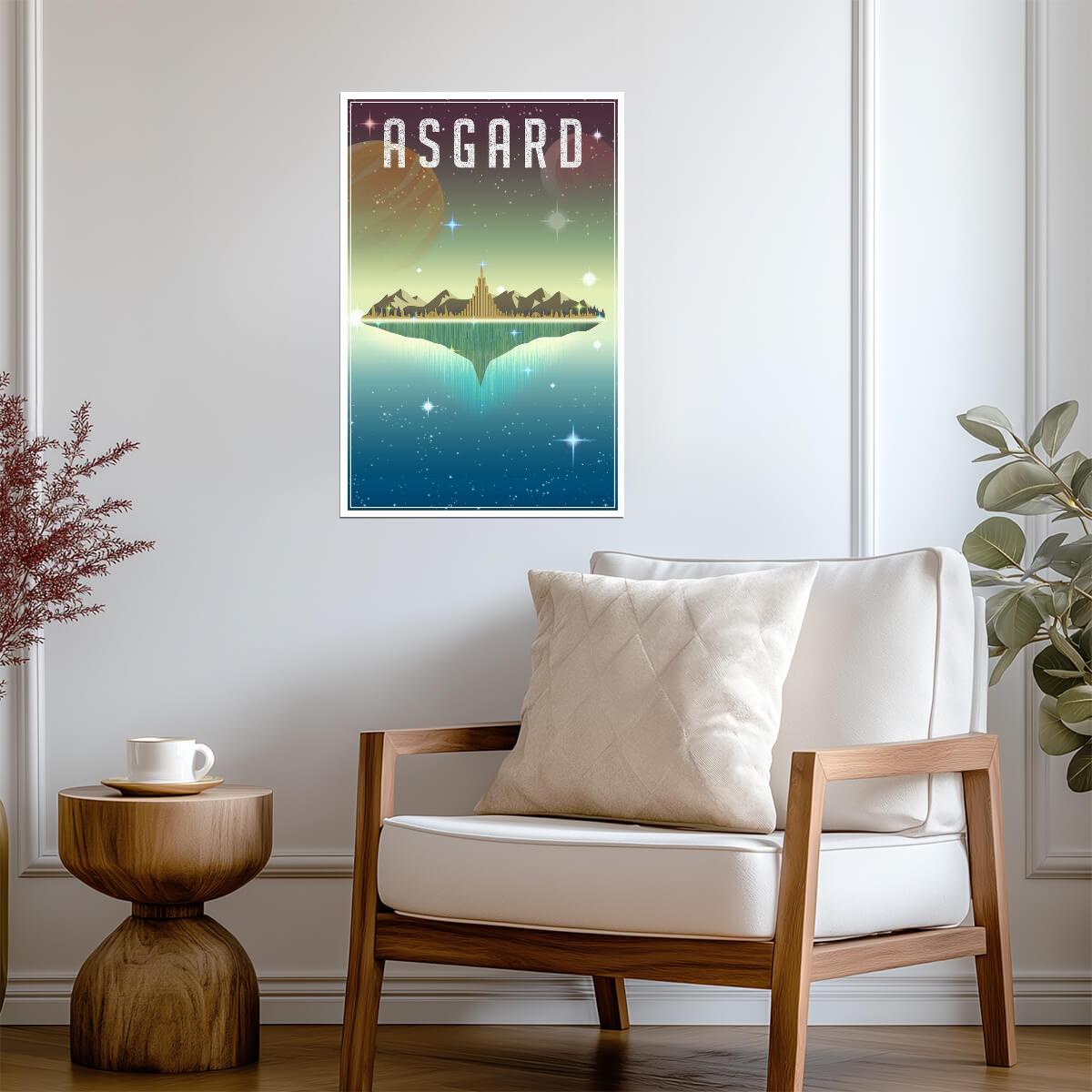 Asgard Realm of the Gods | Comics Fantasy Travel Poster | Thor Wall Art - Movies & TV Poster