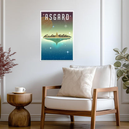 Asgard Realm of the Gods | Comics Fantasy Travel Poster | Thor Wall Art - Movies & TV Poster