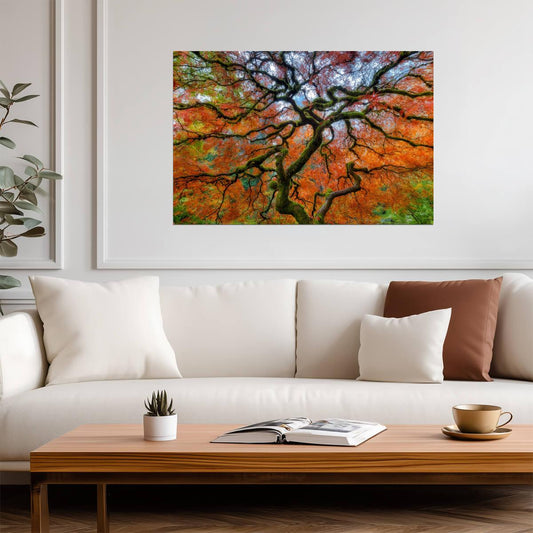 Portland Japanese Garden in Autumn | Nature Photography Print | Tranquil Scenery Poster