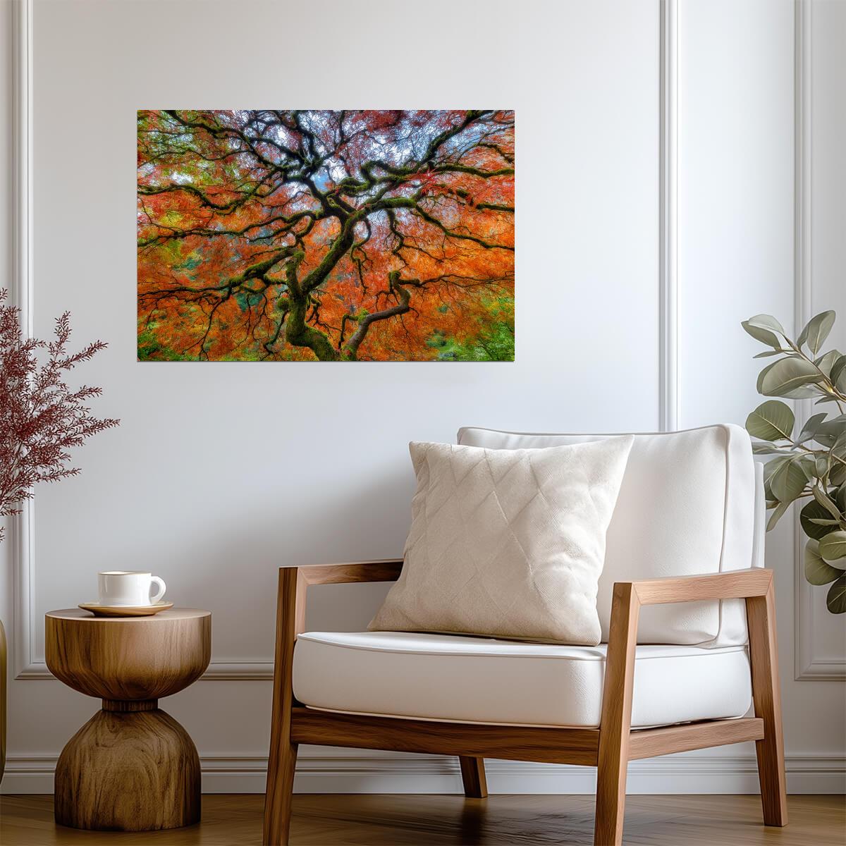 Portland Japanese Garden in Autumn | Nature Photography Print | Tranquil Scenery Poster