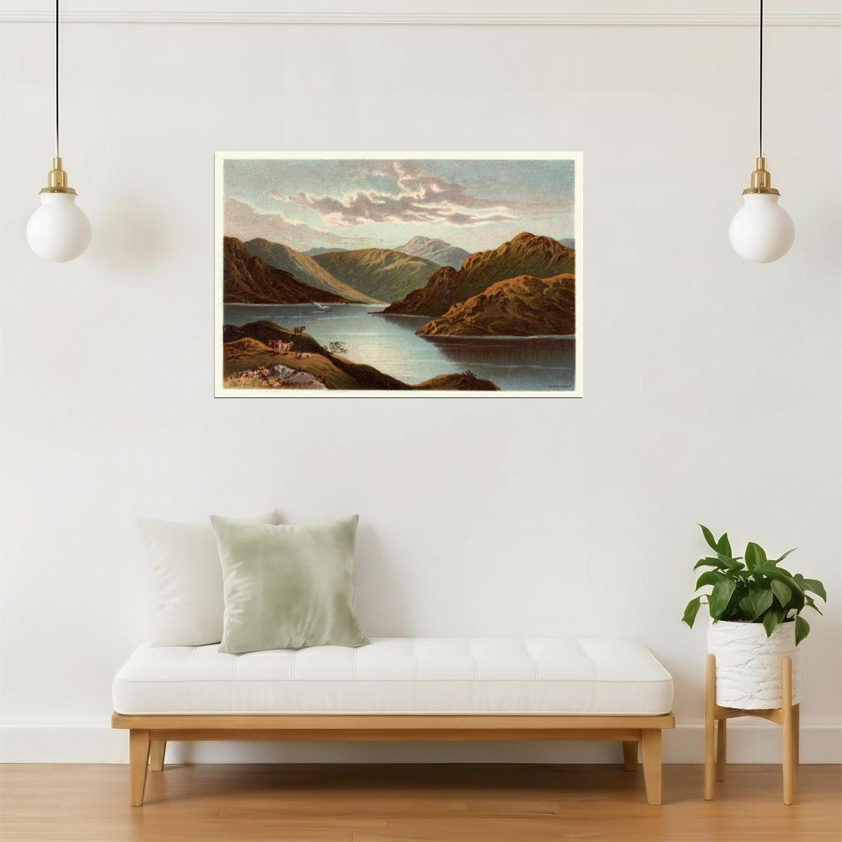 Loch Goil Scotland Vintage Poster | 19th Century Landscape Painting | Fine Art Print