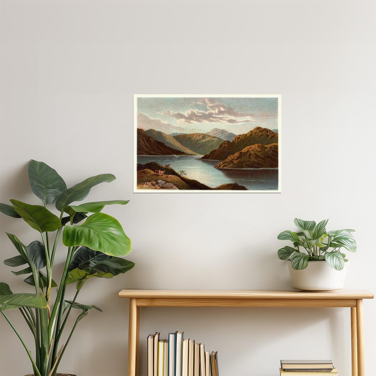 Loch Goil Scotland Vintage Poster | 19th Century Landscape Painting | Fine Art Print
