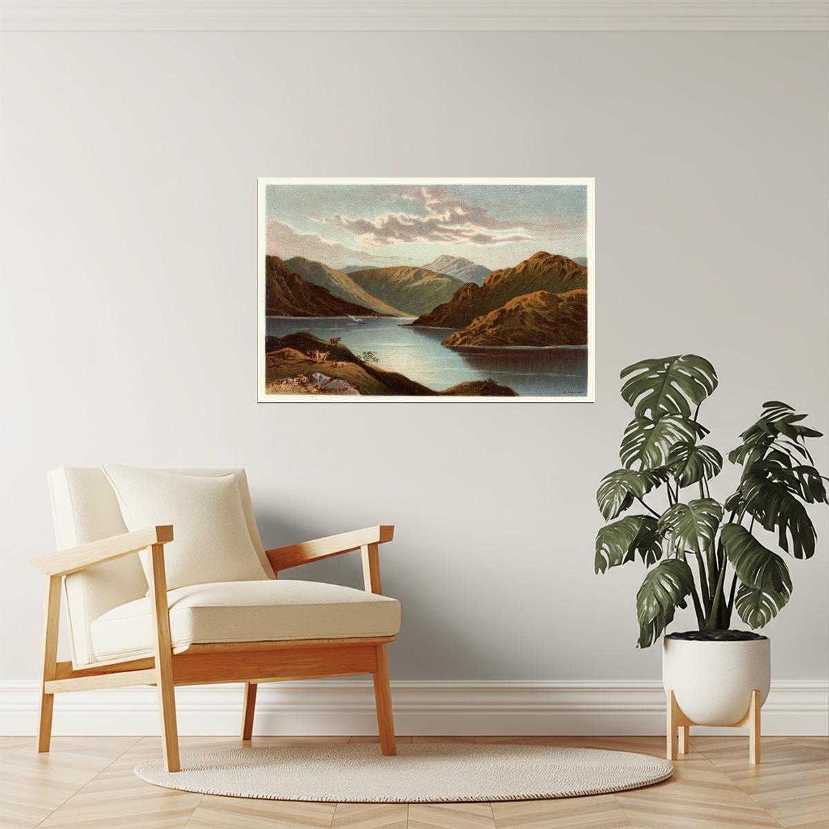 Loch Goil Scotland Vintage Poster | 19th Century Landscape Painting | Fine Art Print