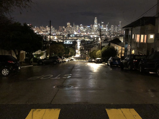 Rainy San Francisco Night Poster | Cityscape Photography | Urban Wall Art