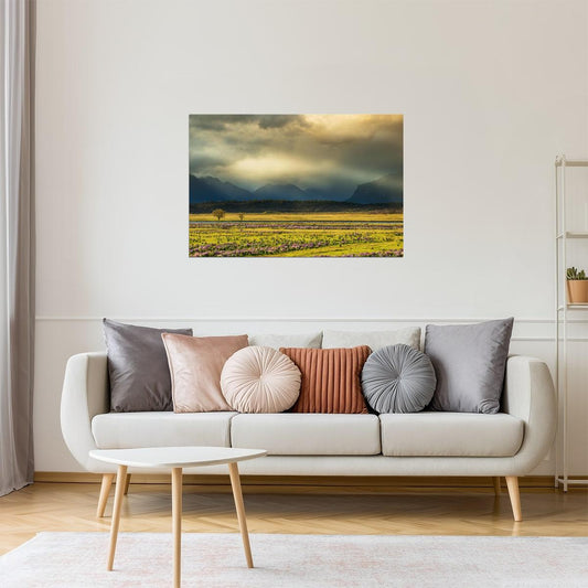 Lake Tekapo New Zealand Poster | Mountain Landscape Photography | Nature Wall Art
