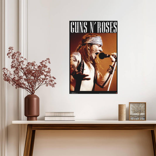 Guns N' Roses Axl Rose | Live Performance Concert Poster | Hard Rock Legend Art - Music Poster