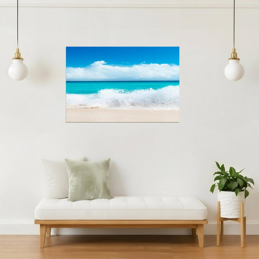 Breaking Ocean Wave Poster | Seascape Photography | Coastal Wall Art