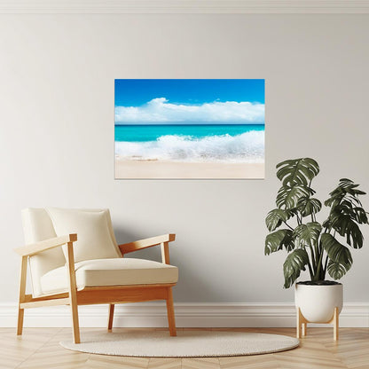 Breaking Ocean Wave Poster | Seascape Photography | Coastal Wall Art