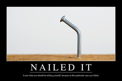 Nailed It | Funny Demotivational Poster
