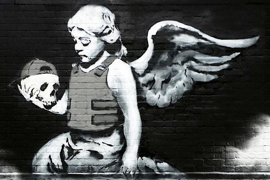 Banksy "Ozone's Angel" | Street Art Reproduction | Graffiti Wall Poster - Graphic & Art Poster