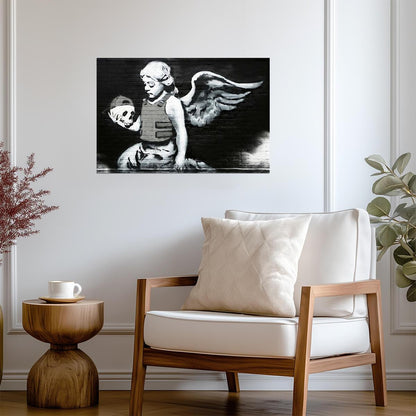 Banksy "Ozone's Angel" | Street Art Reproduction | Graffiti Wall Poster - Graphic & Art Poster