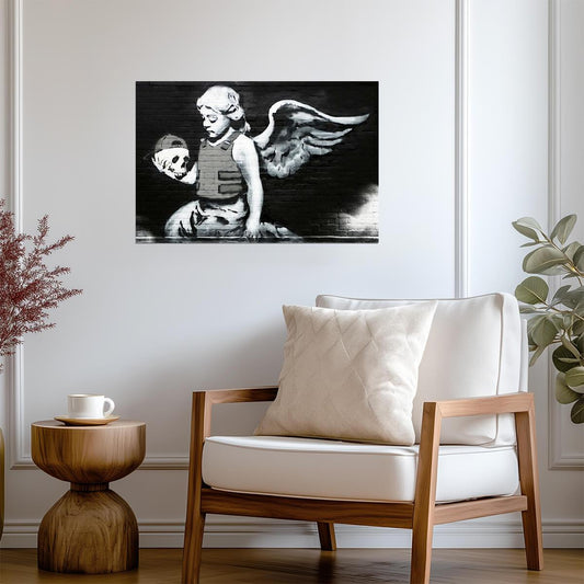 Banksy "Ozone's Angel" | Street Art Reproduction | Graffiti Wall Poster - Graphic & Art Poster
