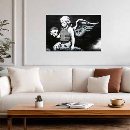 Banksy "Ozone's Angel" | Street Art Reproduction | Graffiti Wall Poster - Graphic & Art Poster