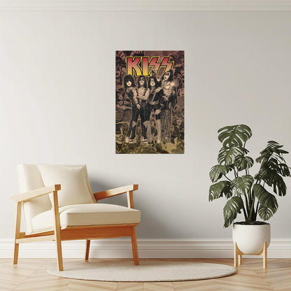 KISS Band Poster | Glam Rock Wall Art | Vintage Music Photography