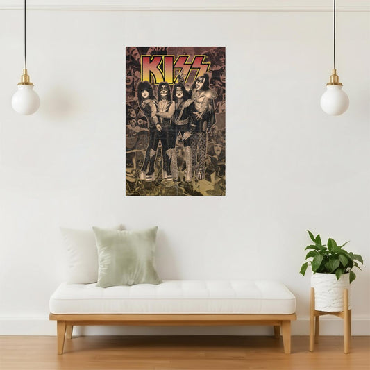 KISS Band Poster | Glam Rock Wall Art | Vintage Music Photography