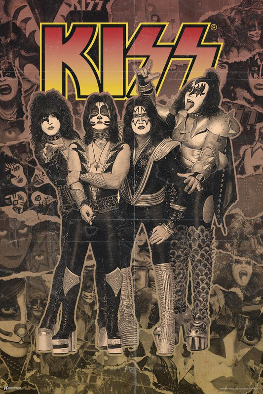 KISS Band Poster | Glam Rock Wall Art | Vintage Music Photography