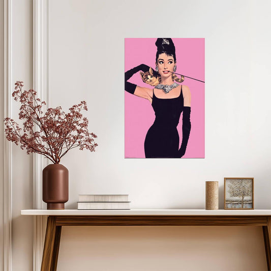 Audrey Hepburn | Pop Art Portrait | Classic Fashion Movie Poster