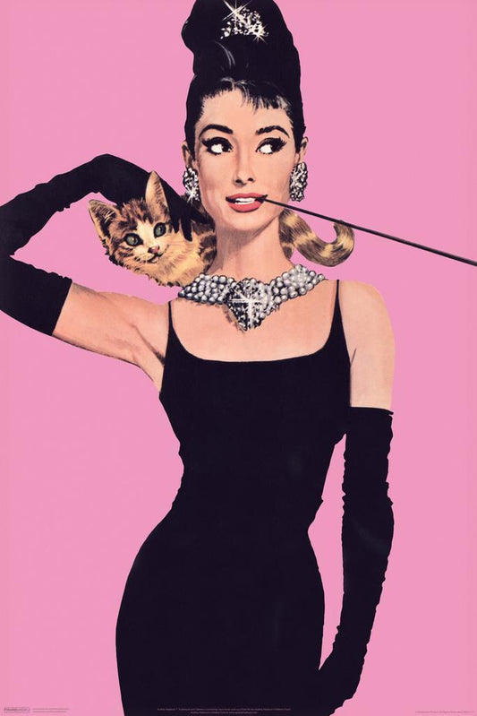 Audrey Hepburn | Pop Art Portrait | Classic Fashion Movie Poster