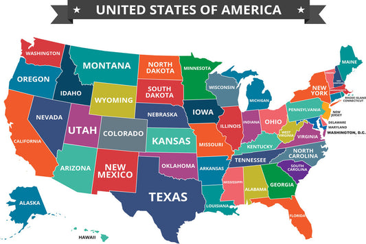 USA Map | Classic Educational United States Classroom Map Poster