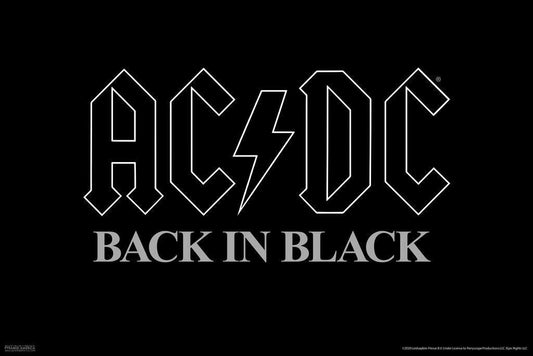 AC/DC Back in Black | Album Cover Poster | Hard Rock Wall Art
