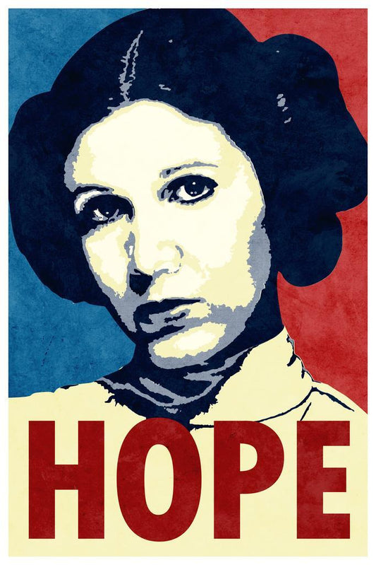 Princess Leia "Hope" Parody | Star Wars Propaganda Style | Sci-Fi Fan Art Poster - Movies & TV Poster