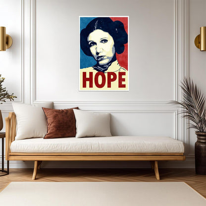 Princess Leia "Hope" Parody | Star Wars Propaganda Style | Sci-Fi Fan Art Poster - Movies & TV Poster